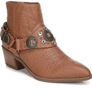Carlos Santana Western Brown Ankle Boot Marlene